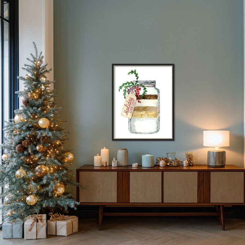 Pot à biscuits de Noël par Rosana Laiz Blursbyai, impression sur toile encadrée