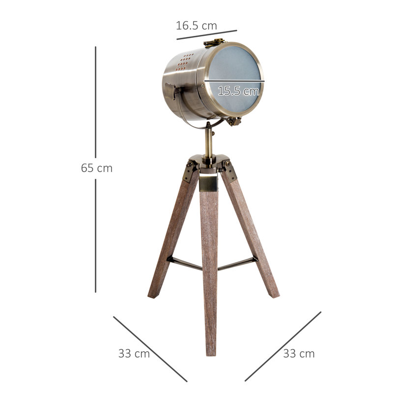 Interlachen Solid Wood Tripod Lamp
