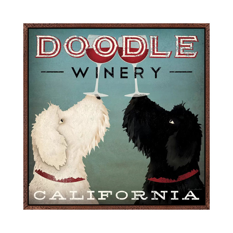 Doodle Winery by Ryan Fowler - Print on Canvas, Classic Wood Framed, Classic Wood Framed, 66.04 cm H x 66.04 cm W