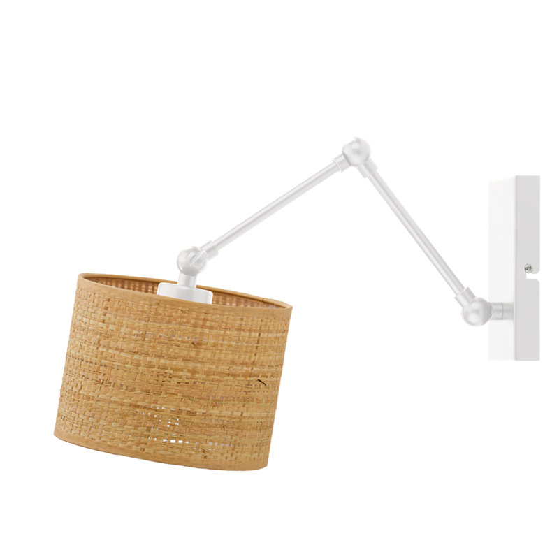 TULON BOHO Steel Swing Arm Sconce, White
