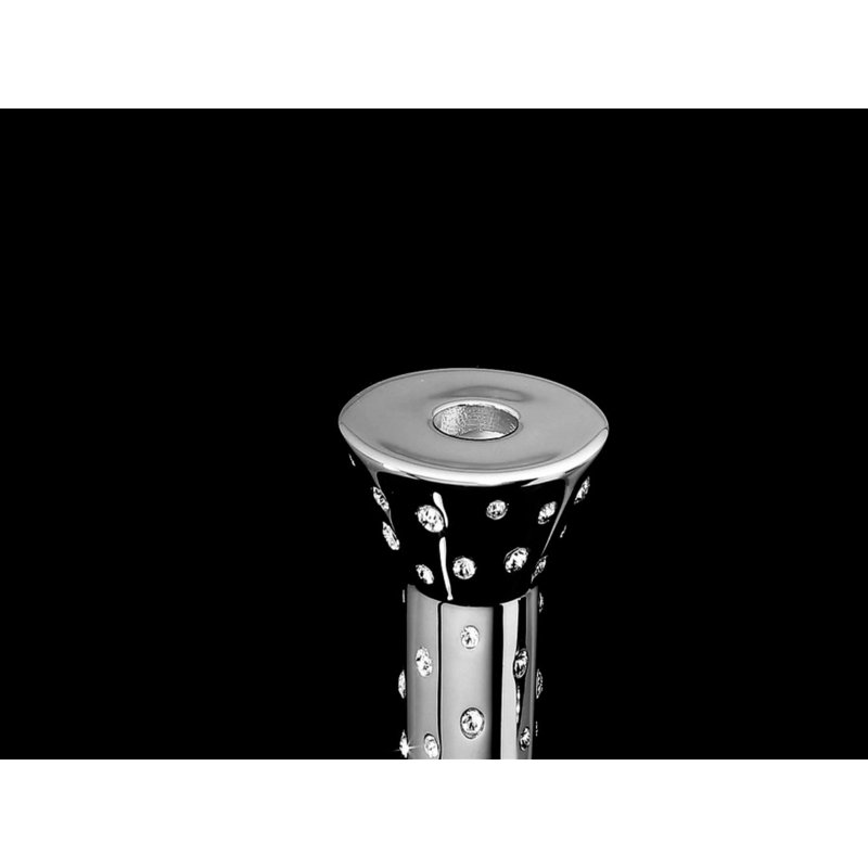 Stella 8'' H Polymer Tabletop Candlestick, Rhodium