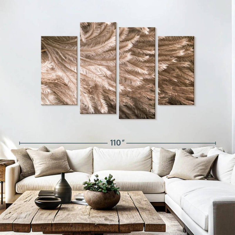 Brampt Ostrich Feathers, 54" H x 84" W