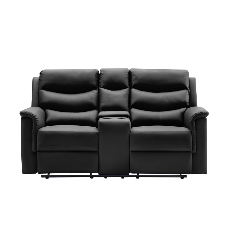 2-SEATER MOTION SOFA BLACK PU