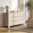 55” 6-Drawer Dresser With Large Storage, Chest of Drawers with Charging Station for Bedroom, Living Room, Light Oak