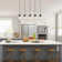 Carlile 5 - Light Kitchen Island Linear Pendant with Wood Accents