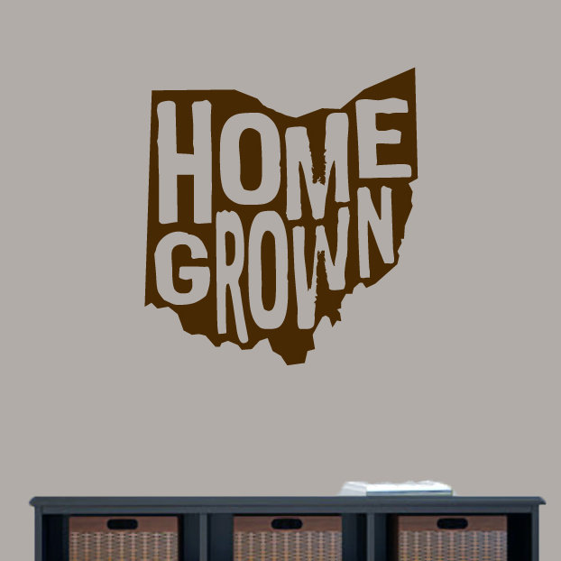 Décalcomanie murale ohio maison, Brun