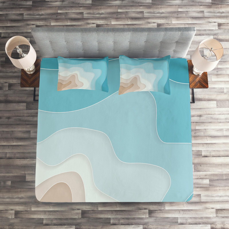 Modern & Contemporary Polyester Coverlet, King Bedspread + 2 Shams