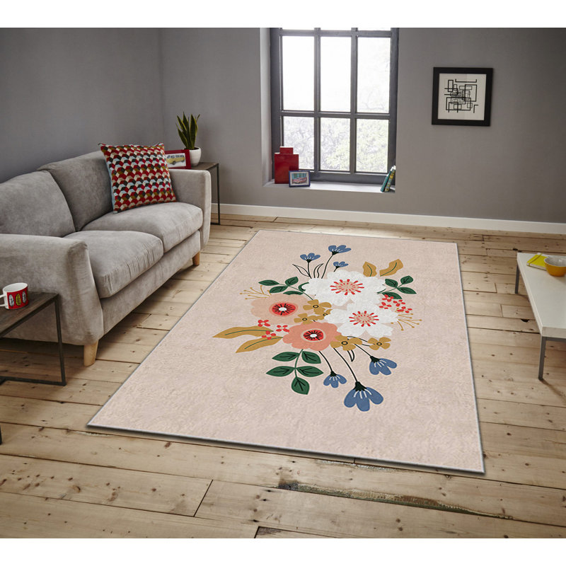 Tapis luxueux, 100% polyester, 5,9 x 9,2 pieds | Poids de 740 g / m², tissu en velours facile à nettoyer, tissu velours facile à nettoyer, hauteur des poils de 0,08 po | Lavable à la machine, parfait pour le salon et la chambre à coucher