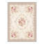 Tapis floral ivoire / rose lavable à la machine avec envers antidérapant-133416333