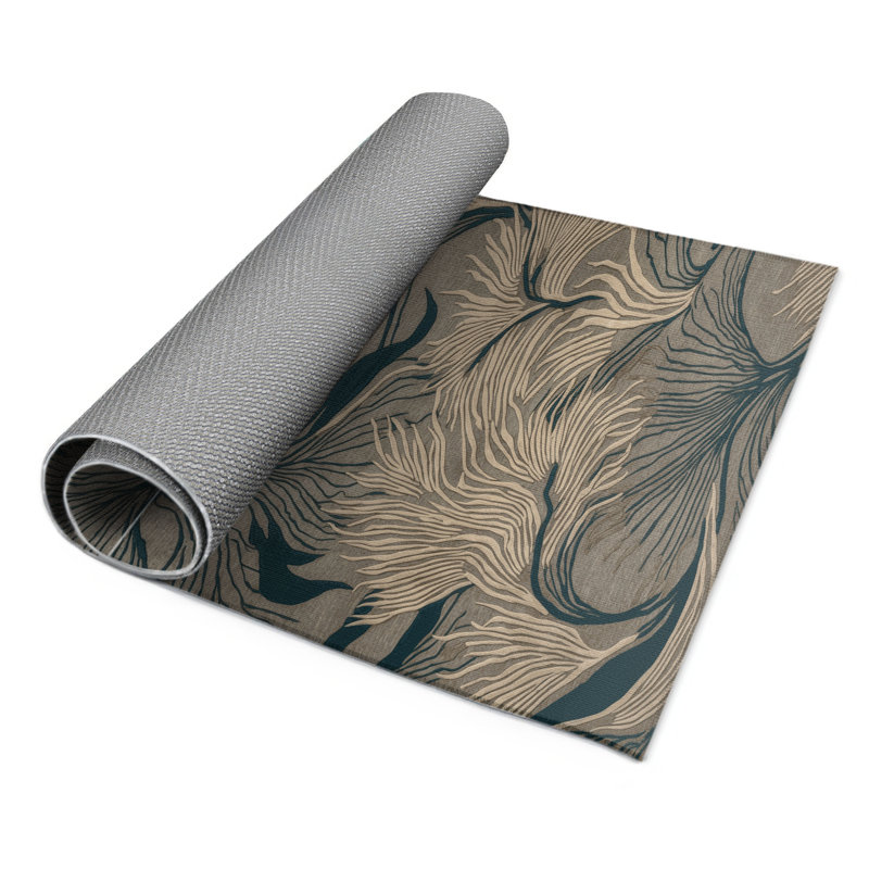 Tapis intérieur et extérieur gris Nature, Rectangulaire 3 pi x 5 pi