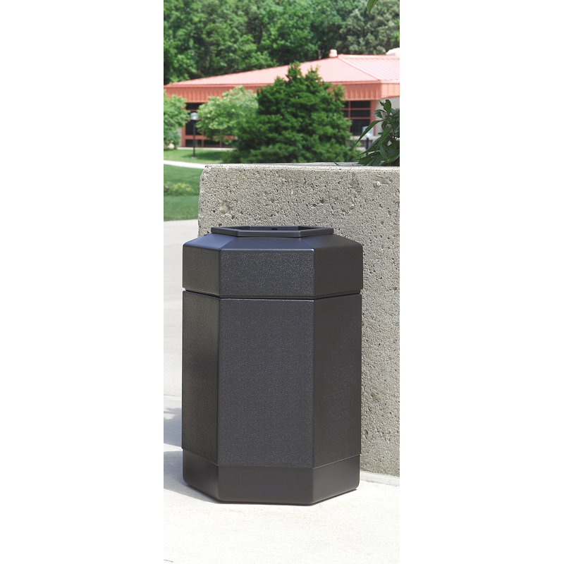 Poubelle PolyTec 30 gallons, Noir