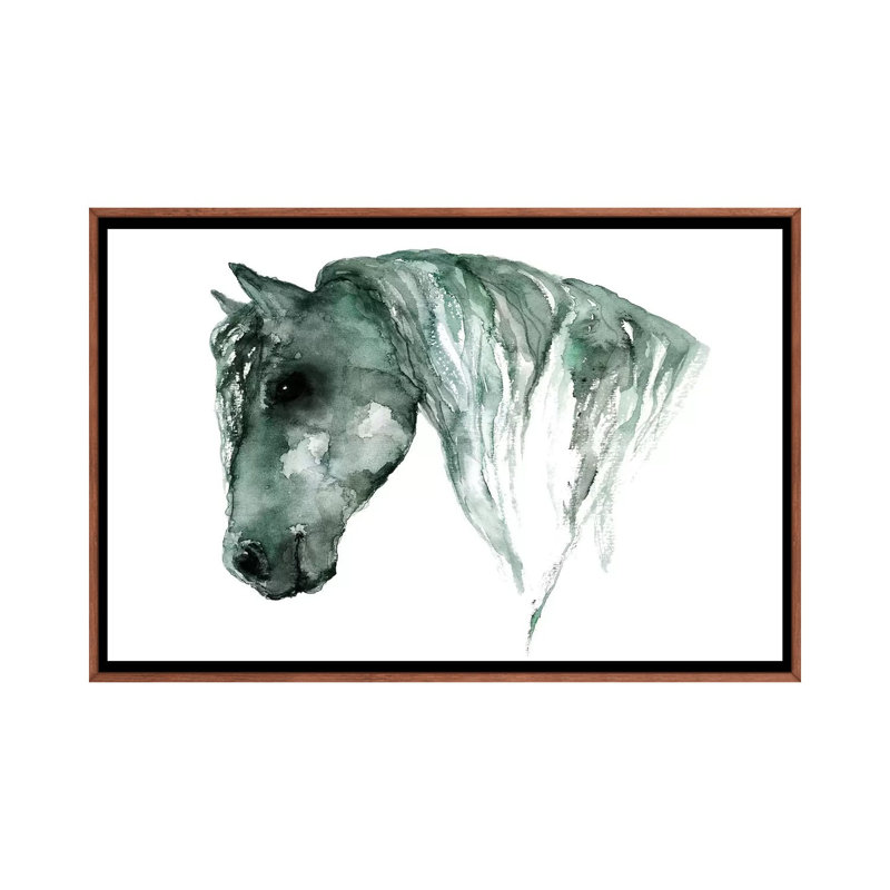 Art du cheval, Toile avec cadre en bois brun, H 48 po x l 32 po x P 1,5 po