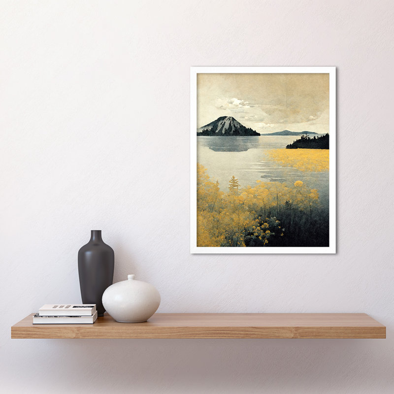Crater Lake National Park Oregon - Print, 43cm H x 33cm W x 2cm D, White Framed Unframed