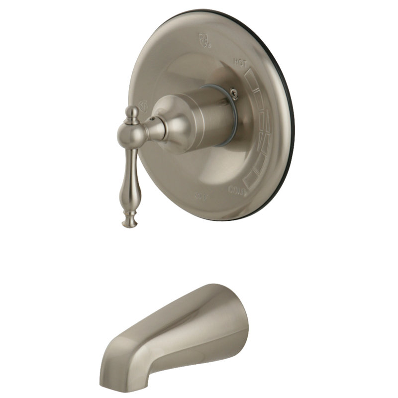 Kingston Brass Single-Handle Pressure Balanced Tub Faucet, Brushed Nickel