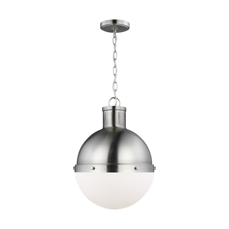 Geoffrey Single Light Glass Steel Dimmable Pendant