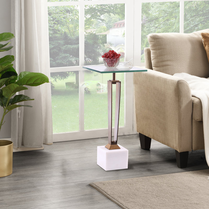 Table de bout en verre 23 po