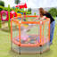 Trampoline 55 "pour tout-petits avec filet de sécurité et balles, mini trampoline intérieur / extérieur pour enfants