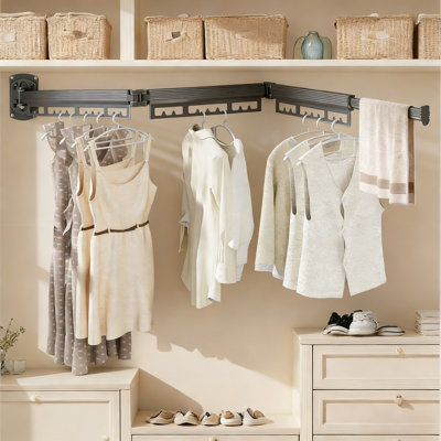 Clothes Drying Racks Wall Mounted Foldable SpaceSaving Laundry Solution
