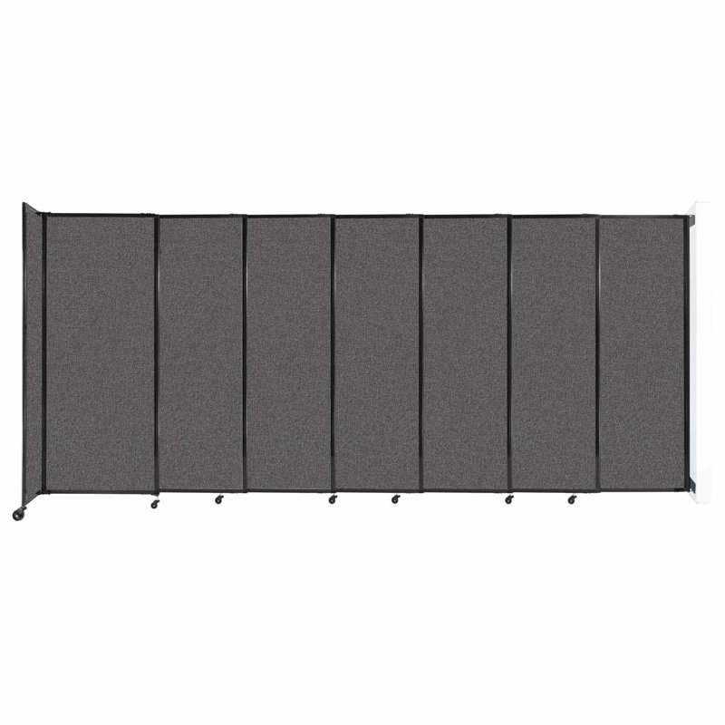 Cloison coulissante 5 pi, H 48 po x l 186 po x P 33 po, Gris anthracite