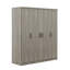 Élégante et fonctionnelle garde-robe à 4 portes avec tiroir, un incontournable pour l'organisation de la chambre à coucher et la décoration.