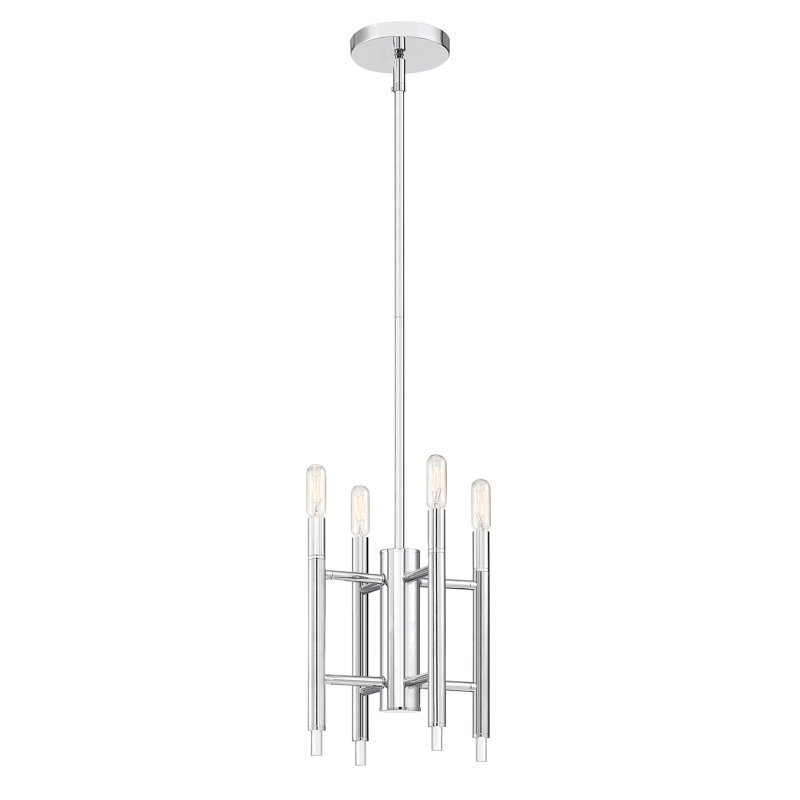 Lustre linéaire moderne 4 lumières spoutnik Sébastien