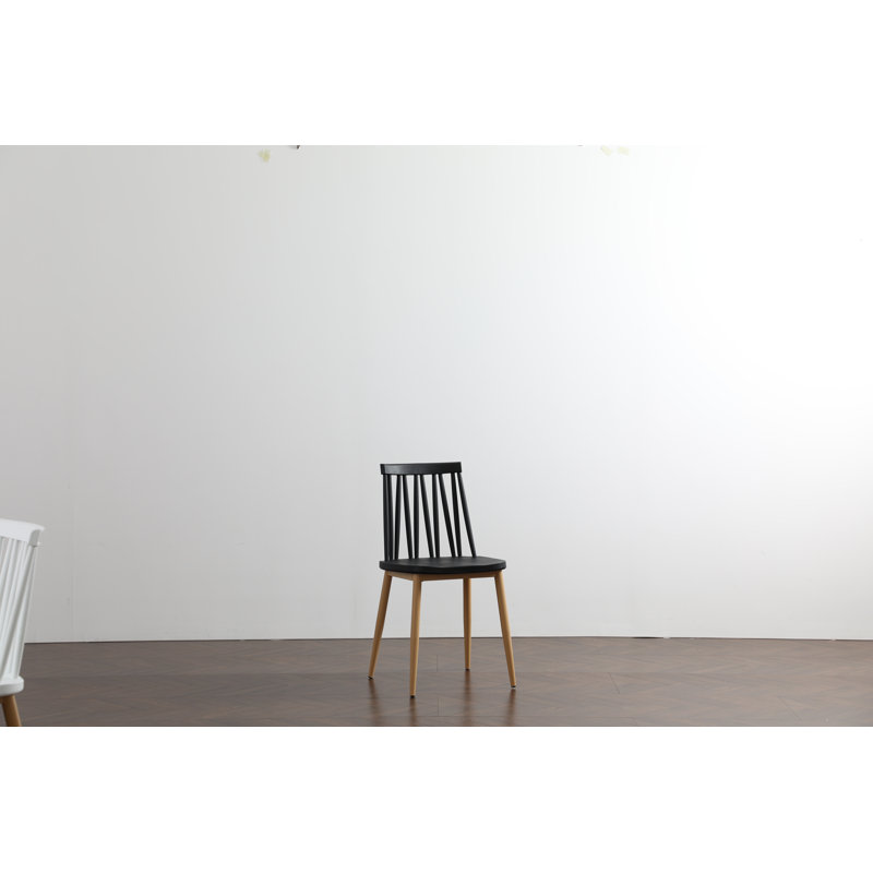 Leyva 18.1'' H Stacking Side Chair, Black