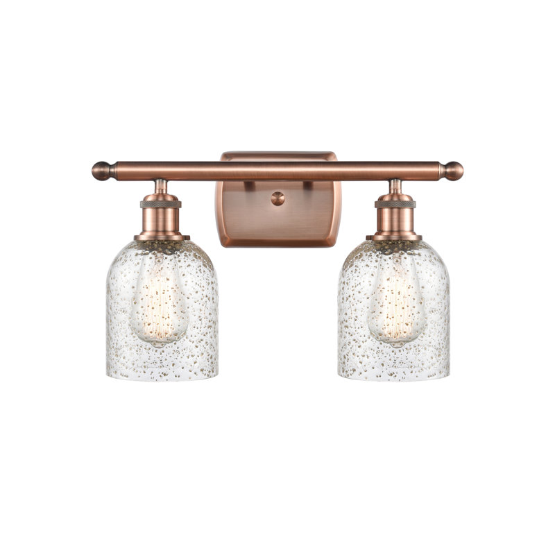 Éclairage de salle de bain à intensité variable 2 lumières Vella, Ampoule DEL 6 watts Vinage, Mica, Cuivre antique
