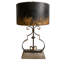 34.3" Wood Table Lamp With Black Shade
