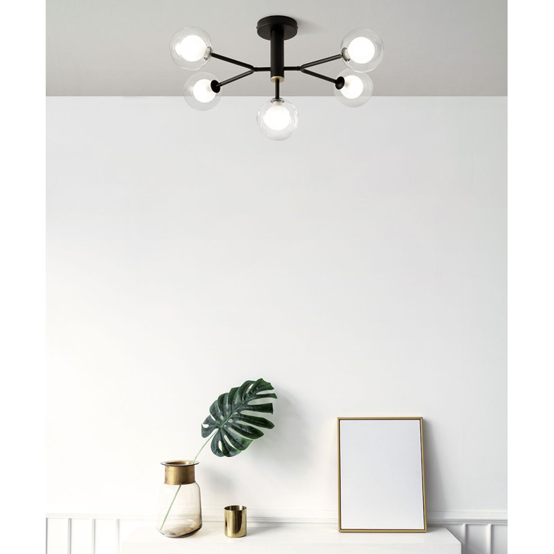 Cheryll Glass Semi Flush Mount