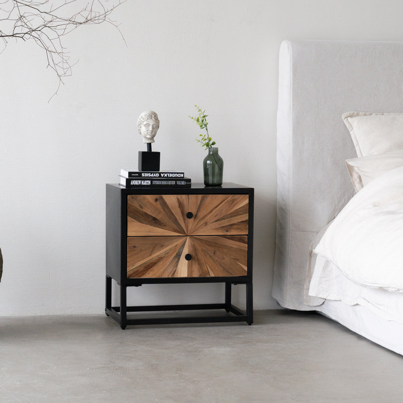 19cm W Iron Bedside Table