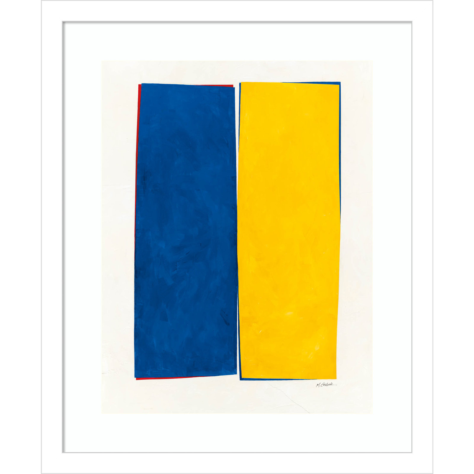 Monolithic I Print, 17" H x 14" W, White Framed
