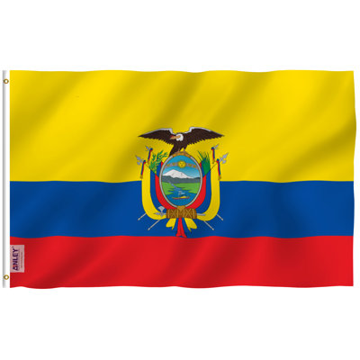 Drapeau de maison en polyester 3 x 5 pi Équateur