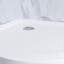 Base de douche ronde 38 po x P 38 po x H 3 po avec ensemble de drain de coin inclus Base de douche blanche