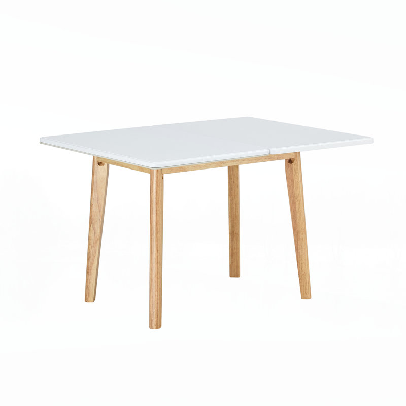 Plateau de table en pierre frittée blanche avec pieds en bois d'hévéa, bureau d'ordinateur pliable, bureau pliable, convient aux restaurants, salons, terrasses, cuisines.