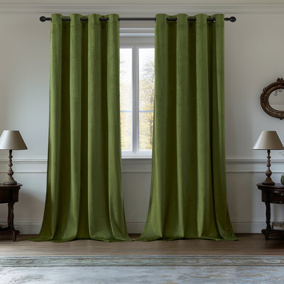 Velvet Room Darkening Curtain Panel Pair