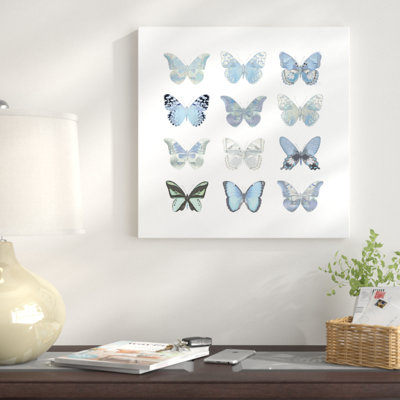 " Butterfly Study In Blue I " Graphic Art