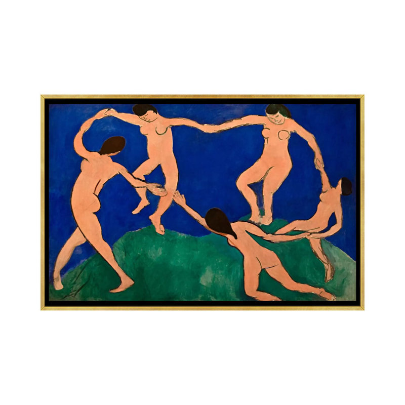 «The Dance I» par Henri Matisse - reproduction, H 18 po x l 26 po x P 1,5 po, Toile encadrée d'or