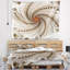 Tapisserie abstraite de motif de spirale de fractale blanche-28485755