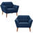 Newport Wide Mid-Century Modern Lounge Chair Set of 2-1110119225