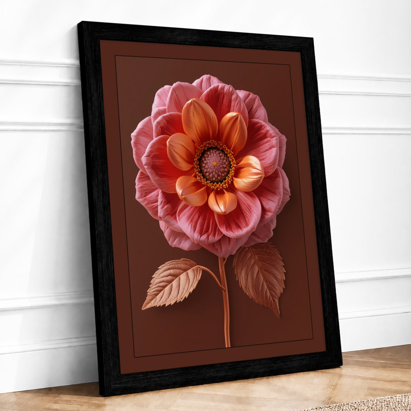 Layered Bloom Botanical - Print, Black, A3 - 42.0 x 29.7 cm