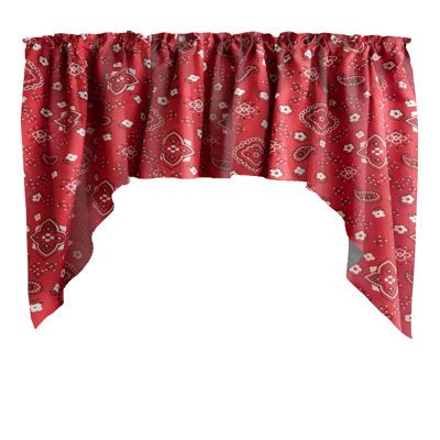 Cotton Blend Paisley Swag Window Valance