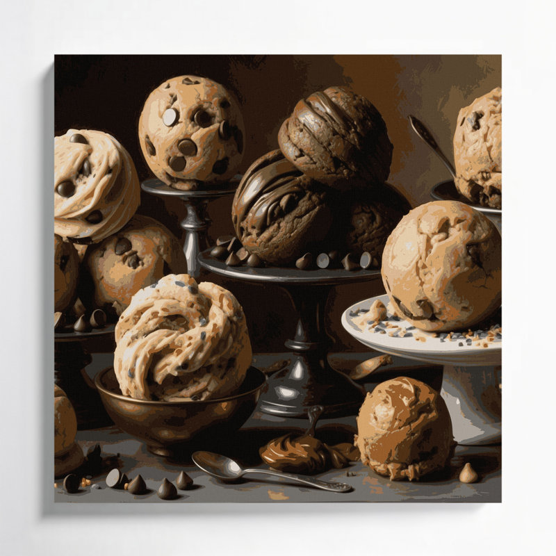 Art mural sur toile, "Desserts", H 12 po x l 12 po