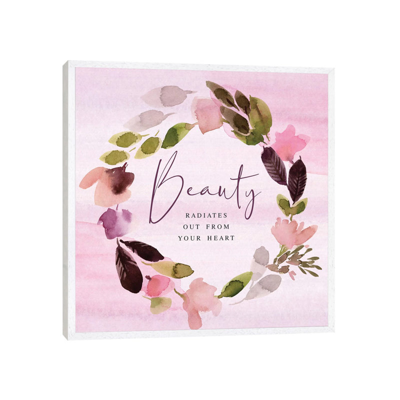 Beauty Radiates by Stephanie Ryan - Print on Canvas, 45.72cm H x 45.72cm W x 3.81cm D, White Floater Framed