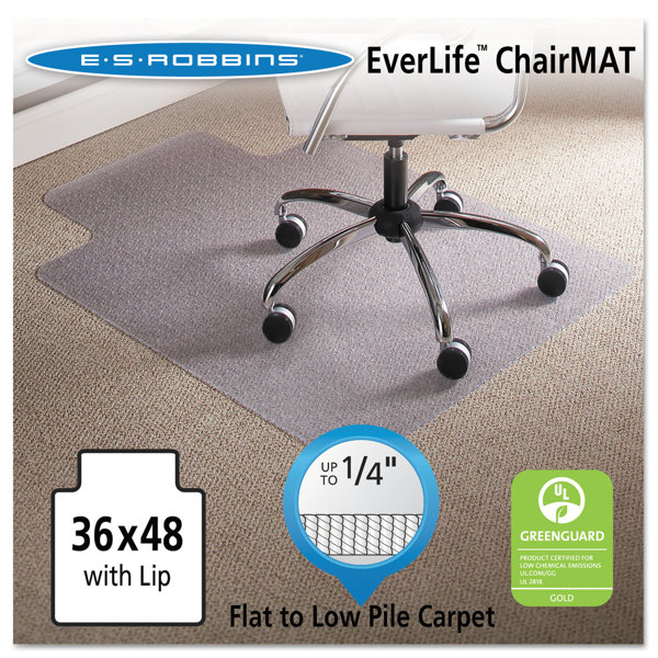 ES Robbins Multi-Task Series AnchorBar Lip Chair Mat for Carpet Up to