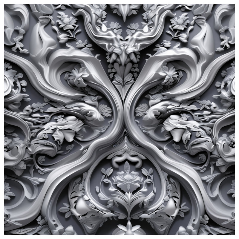 Tapis de bain floral complexe Intricate, 24in W x 17in L