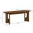 4-Person Solid Wood Base Modern Brown Dining Table Set With 2 Benches For Kitchen, Dining Room