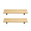 50-120cm Wall Mounted Floating Shelves Set of 2, Multi-Size Wall Storage for Home