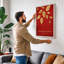 Golden Arrangement Botanical - Wrapped Canvas-680854016-680854024