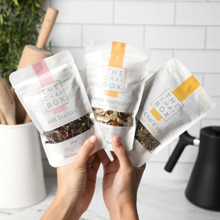 The Chai Box: Tea Gift Set - (3) 2.5oz Bags, Our 3 Top Selling Loose Leaf Chai Teas & Stainless Steel Steeper in a Gift Box, Oprah's Favorite Things