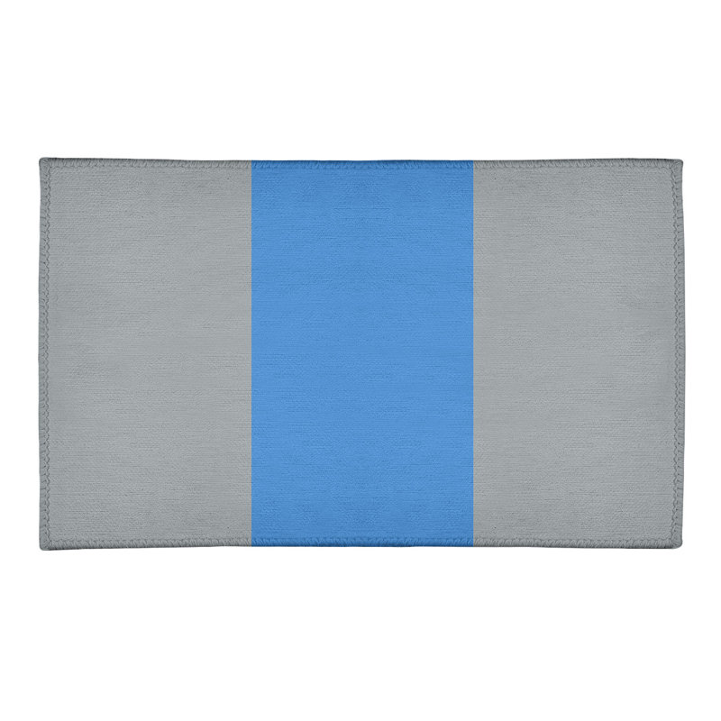Tapis à rayures en poly-gris tennessee foote, Rectangle 3 pi x 5 pi